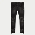Black Godspeed 4EVER Chain-Stitch Denim Jeans Back View