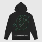 Black Godspeed Embroidered Hoodie Back View