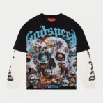 Black Godspeed Eternal Dream Layered T-Shirt
