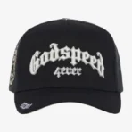 Black Godspeed Forever OG Trucker Hat Front View
