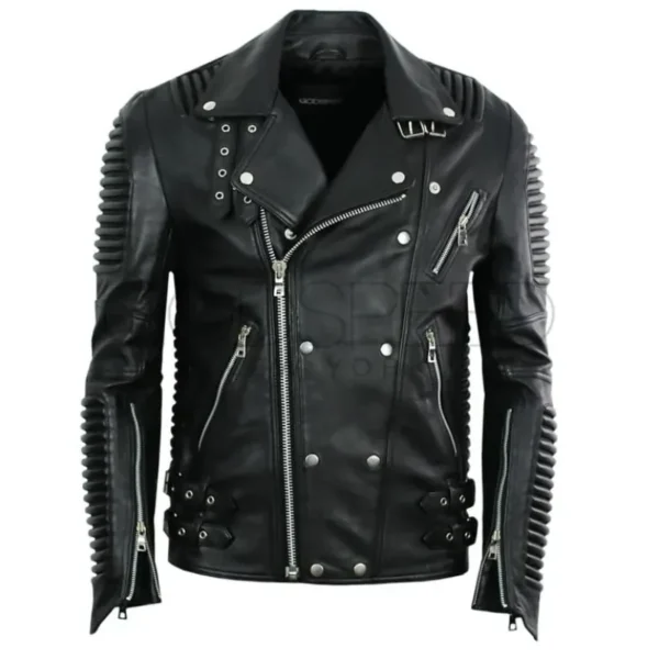 Black Godspeed Leather Moto Jacket
