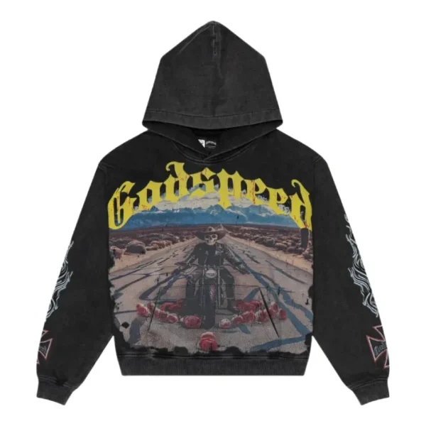 Black Godspeed Long Lonely Road Pullover Hoodie