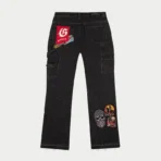 Black Godspeed Patchwork Denim Pant Back
