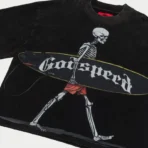 Black Godspeed Surf Day T-Shirt Close View
