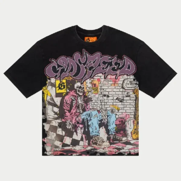 Black Wash Godspeed Cotton T-Shirt