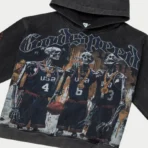 Black Wash Godspeed Dream Team 24 Hoodie Close View