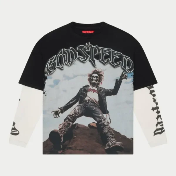 Black Wash Rocker Layered T-Shirt