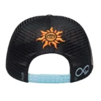 Black-Light Blue Godspeed Forever Trucker Hat Back View