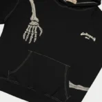 Black-White Godspeed Stitching R.O.D Hoodie Close View