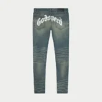 Blue Godspeed Denim Pants Back