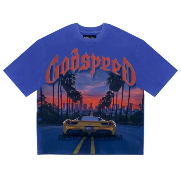 Blue Godspeed Sunset Blvd Tee