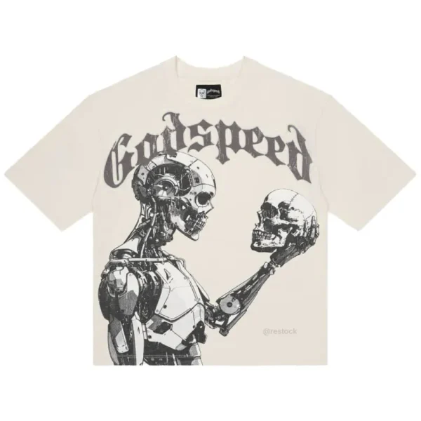 Bone/Black Godspeed Mankind vs AI 3 Tee