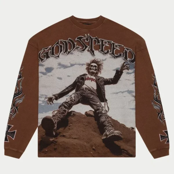 Brown Wash Rocker Thermal Long Sleeve
