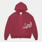 Burgundy Godspeed Clothing OG Logo V2 Sweatsuit Hoodie View