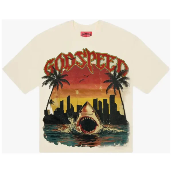 Cream Godspeed Miami Shark T-Shirt