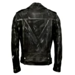 Distressed Black Godspeed New Yorker Moto Jacket Back