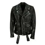 Distressed Black Godspeed New Yorker Moto Jacket