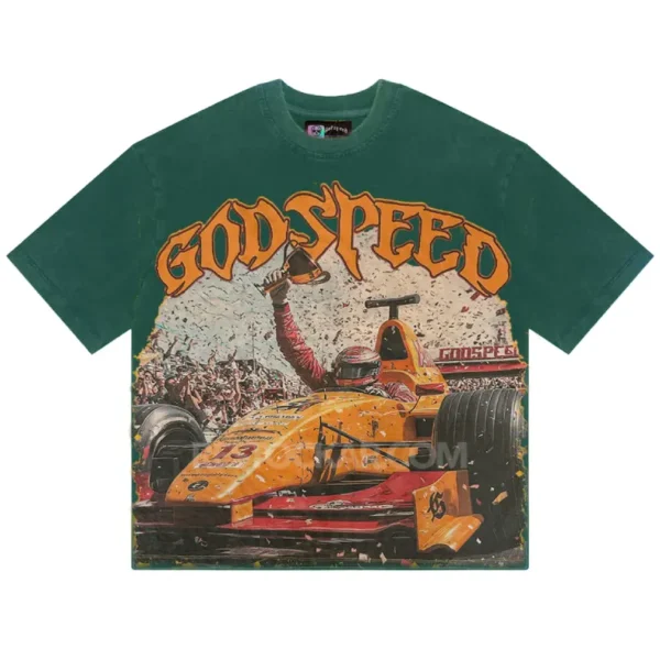 Forest Green Godspeed F1 Finish Line Tee