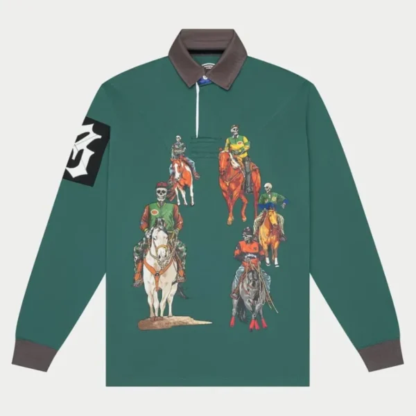 Green Godspeed Clothing Five Horsemen Rugby Shirt