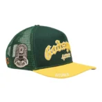 Green-Yellow Blue Godspeed Forever Trucker Hat Side View
