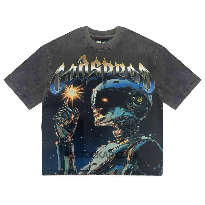 Grey Godspeed Sputnik Moment Tee - Godspeed Grey Godspeed Sputnik Moment Tee