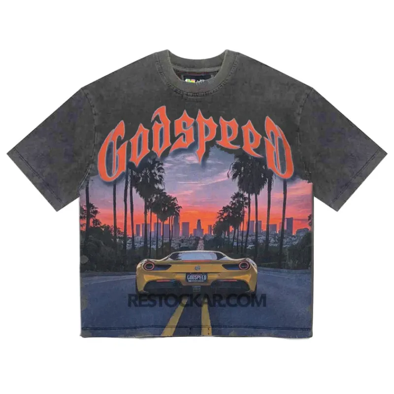 Grey Godspeed Sunset Blvd Tee - Godspeed Grey Godspeed Sunset Blvd Tee