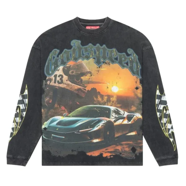 Grey Godspeed Sunset Drift Thermal L_S T-Shirt