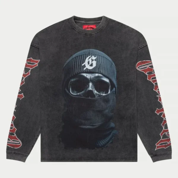 Grey Wash Godspeed Balaclava Szn Long Sleeve T-Shirt