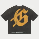 Grey Wash Godspeed Cotton T-Shirt Back View