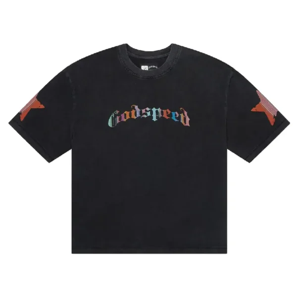 Grey Wash Godspeed Pastel Cowboy Crew Neck T-Shirt