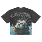 Grey Wash Godspeed Sunken Liberty T-Shirt