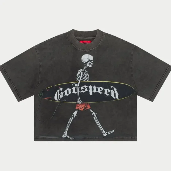 Grey Wash Godspeed Surf Day T-Shirt