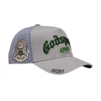 Grey-Green Godspeed Forever Trucker Hat Side View