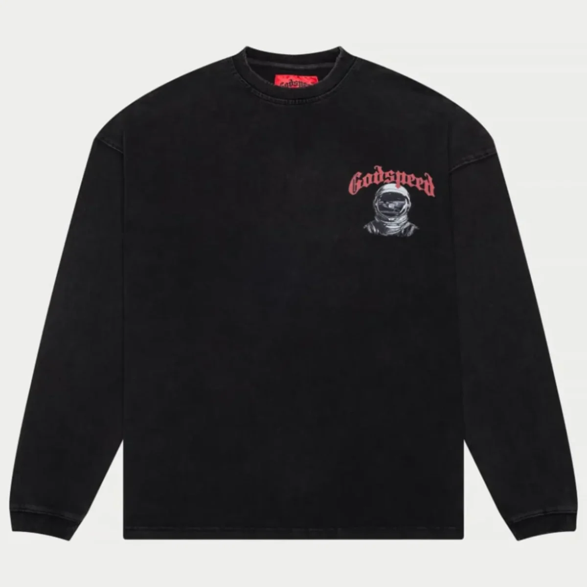 Men's Black God Speed 1969 LS T-Shirt Back