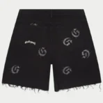 Men's Black Godspeed Infinity Denim Shorts Back View