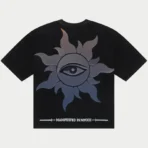 Men's Black Godspeed Purple City Short Sleeve T-Shirt Back