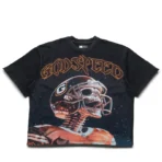 Men's Black Wash Godspeed New York Morale Tee