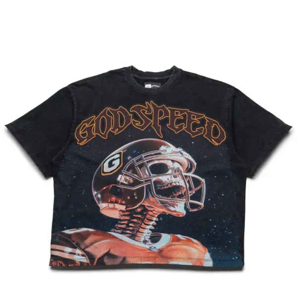 Men's Black Wash Godspeed New York Morale Tee