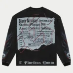 Men's Black wash Black Monday Thermal LS Sweatshirt Back