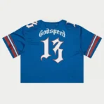 Men's Blue Godspeed Skull Jersey Back