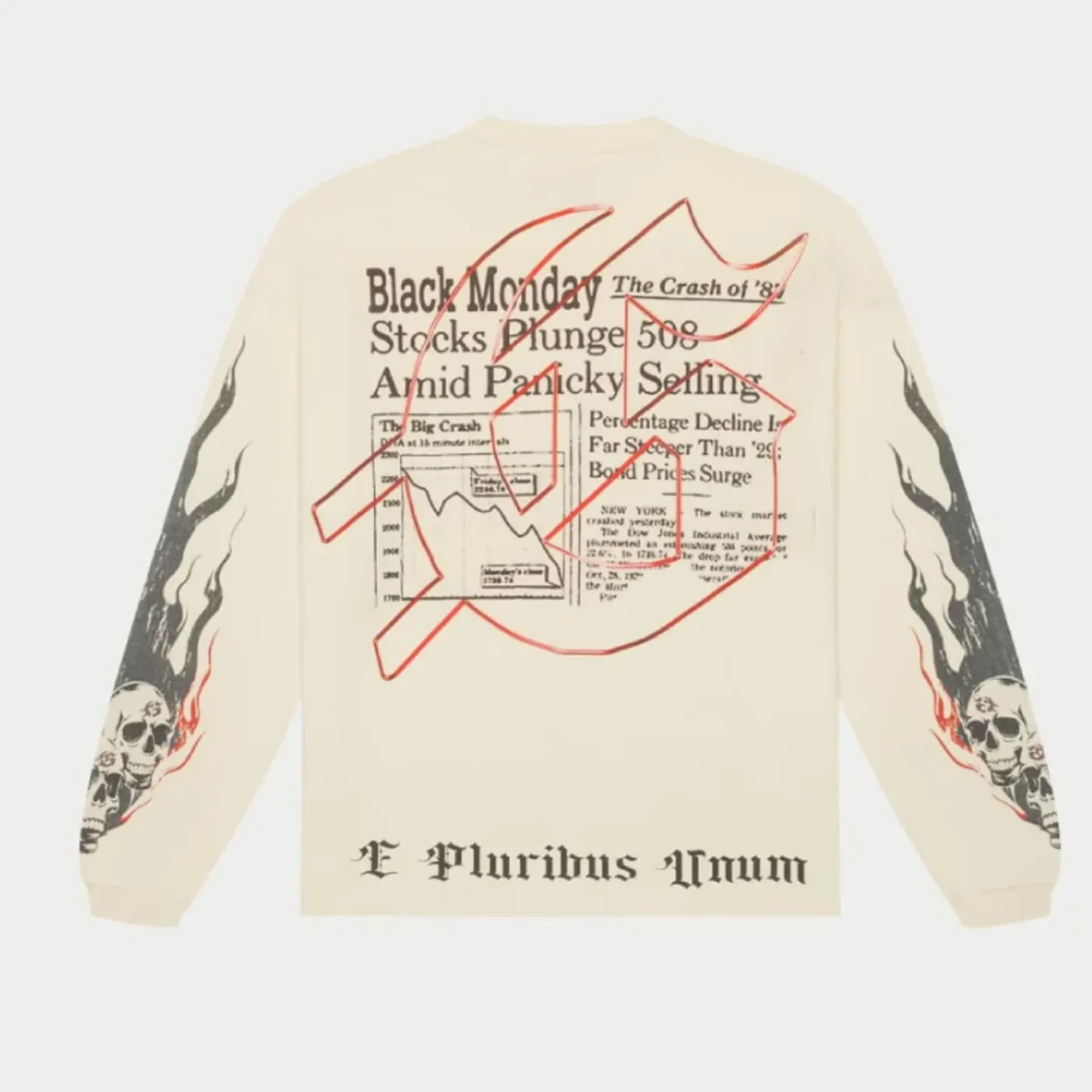 Men's Bone God Speed Black Monday Long Sleeve Shirt Back