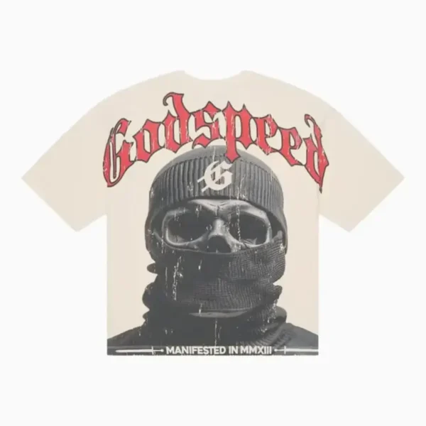 Men's Bone/Red Godspeed Balaclava Szn SS T-Shirt