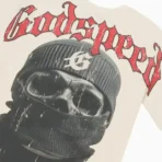 Men's Bone/Red Godspeed Balaclava Szn SS T-Shirt back