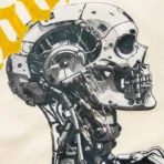 Men's Bone/Yellow Godspeed Mankind vs AI Tee Close