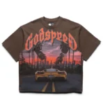 Men's Brown Godspeed New York Sunset Blvd Tee