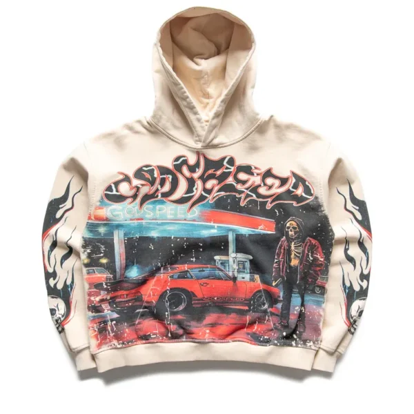 Men's Cream Wash Godspeed Pitstop Hoodie