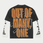 Men's Grey Wash God Speed Chosen One Layered T-Shirt Back