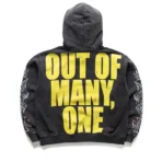 Men's Grey Wash Godspeed Long Lonely Road Hoodie Back