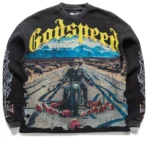 Men's Grey Wash Godspeed Long Lonely Road Thermal L/S