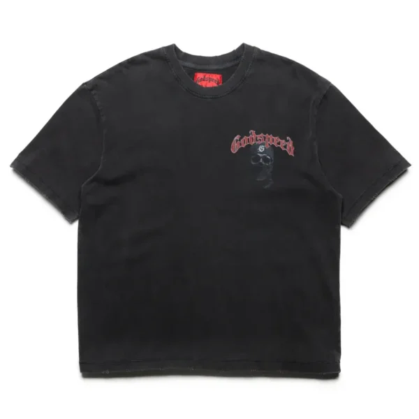 Men's Washed Grey Godspeed Balaclava Szn Tee